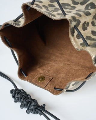 mini drawstring leather