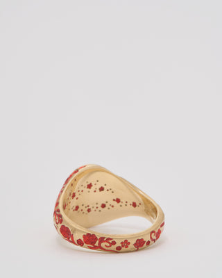 mini heart signet ring