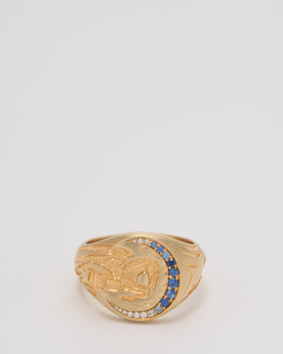 mini horse signet ring