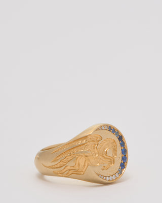 mini horse signet ring