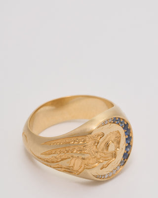 mini horse signet ring