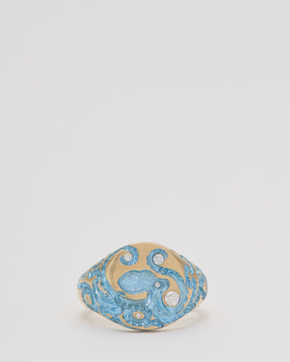 mini octopus signet ring