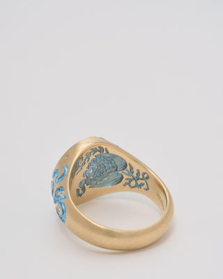 mini octopus signet ring