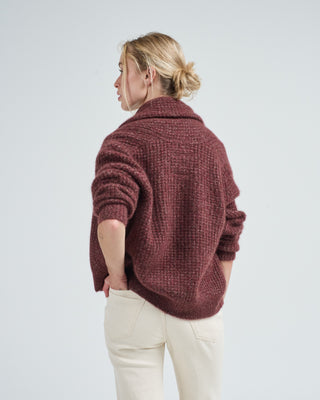 mini waffle cardigan