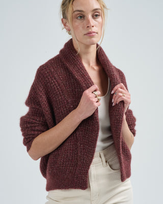 mini waffle cardigan