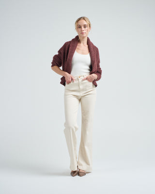 mini waffle cardigan