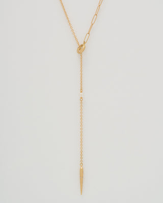 mixed link lariat necklace