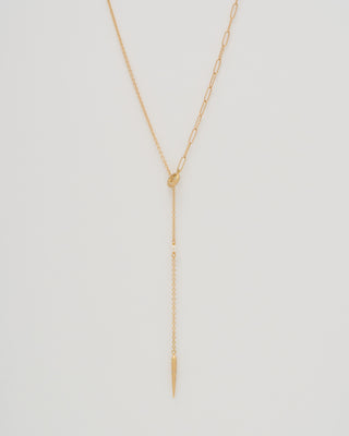 mixed link lariat necklace