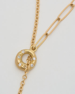 mixed link lariat necklace
