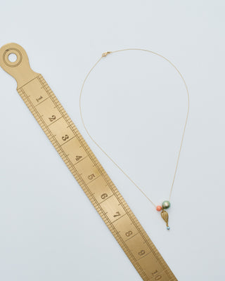 mixed pearl and coral necklace