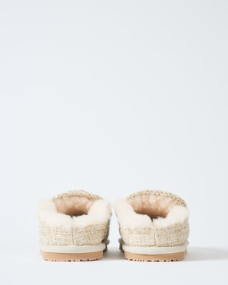 tweed mocassin slipper