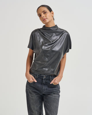 mock neck tee