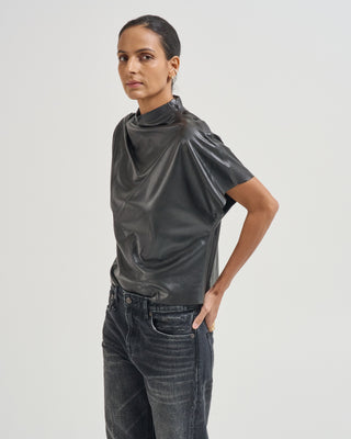 mock neck tee