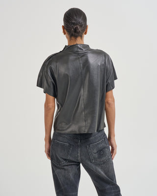 mock neck tee