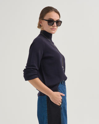 mockneck long sleeve sweater