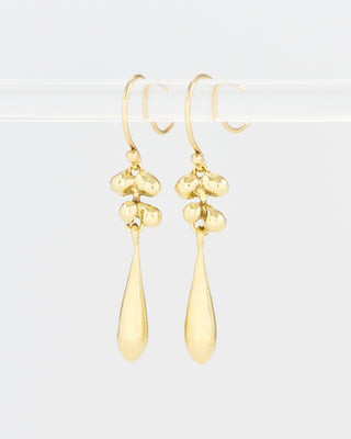 molten cluster long drop earrings