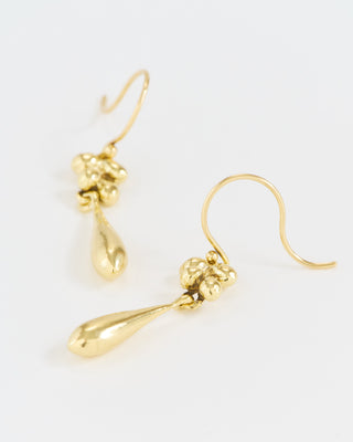 molten cluster long drop earrings