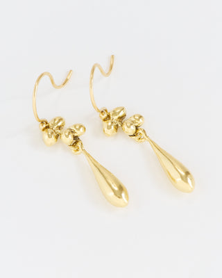 molten cluster long drop earrings