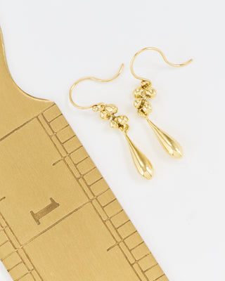 molten cluster long drop earrings