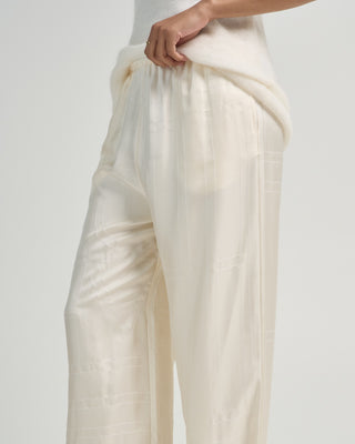 monogram silk pj bottoms