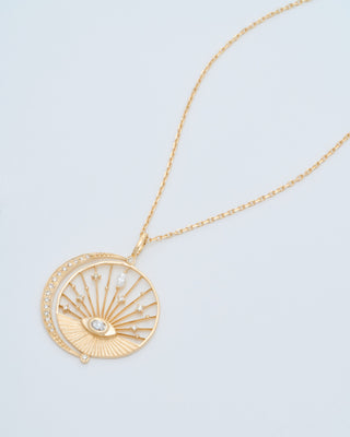 moon and sun open chain necklace