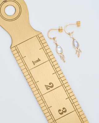moonstone pear jellyfish hoop earrings