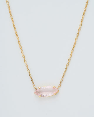morganite navette chain necklace