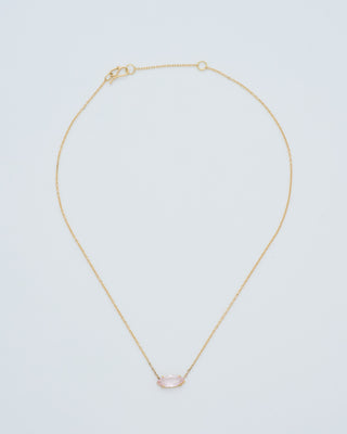 morganite navette chain necklace