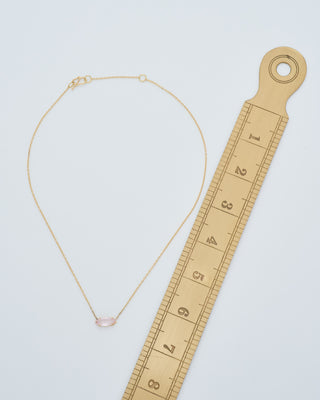 morganite navette chain necklace