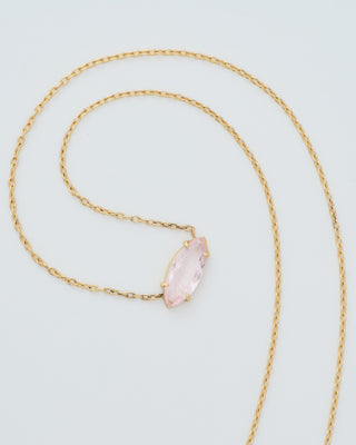 morganite navette chain necklace