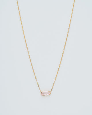 morganite navette chain necklace