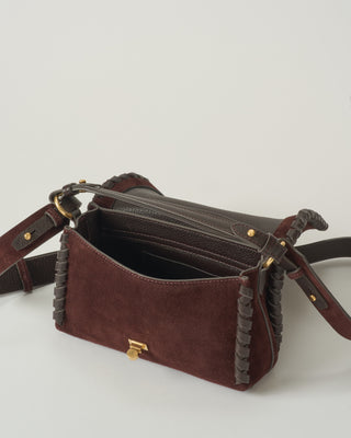mortimer crossbody in reverse suede