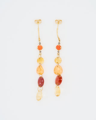 multi-stone drop earrings