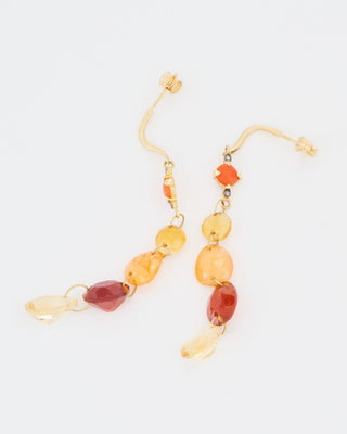 multi-stone drop earrings