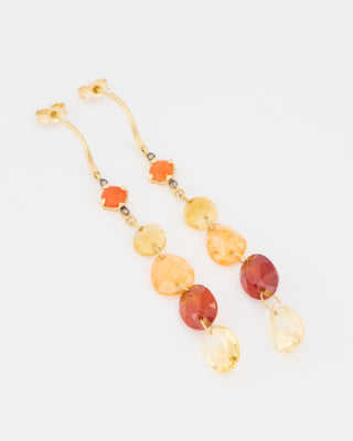 multi-stone drop earrings