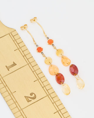 multi-stone drop earrings