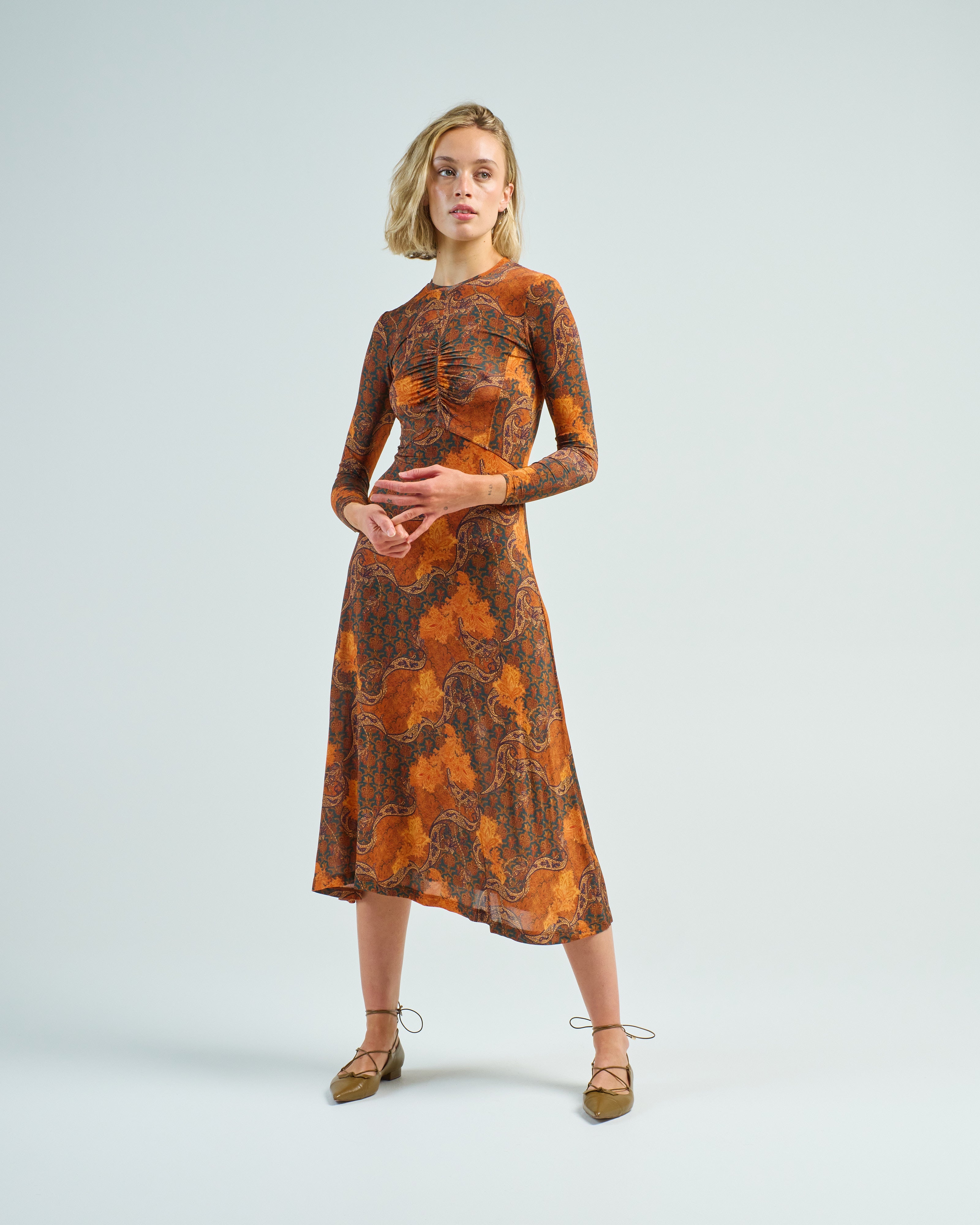ulla johnson dress orange Marion Dress
