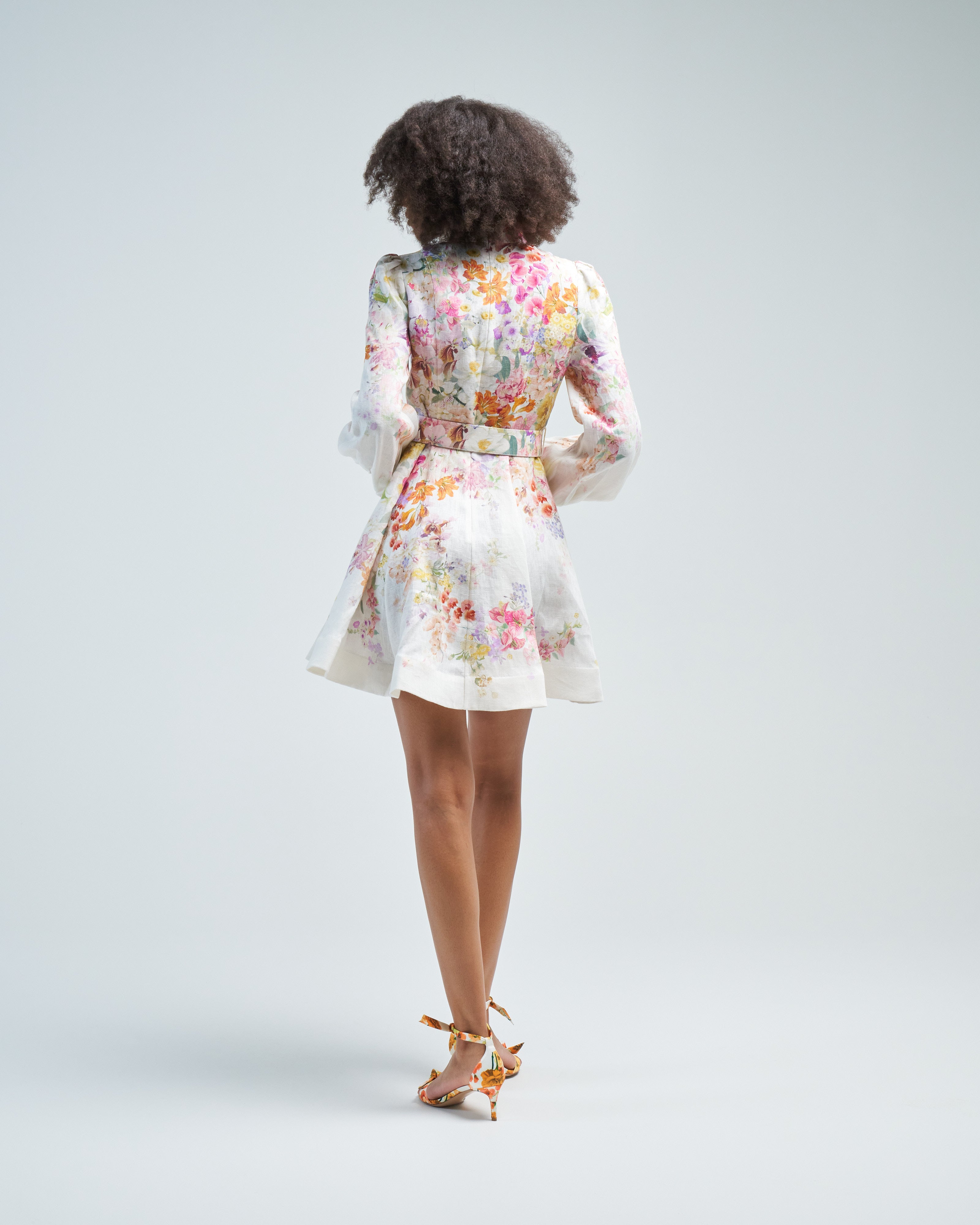 Zimmermann Natura Buttoned Mini Dress Kaleidoscope Garden Zimmermann Natura Buttoned Mini Dress Kaleidoscope Garden