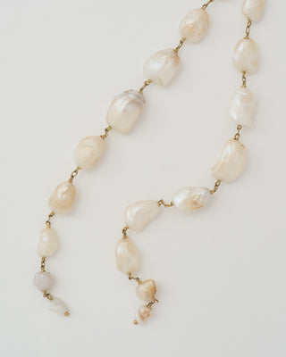 natural pearl assembled shoulder duster earrings