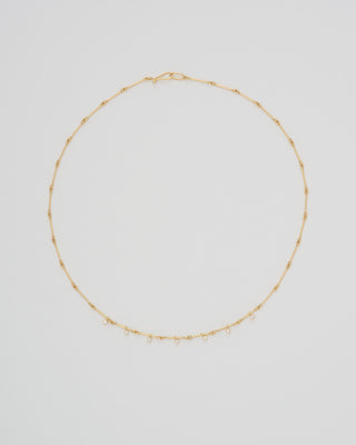 needle eye necklace with diamonds