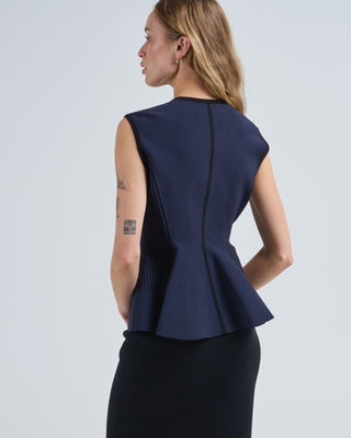 nell peplum knitted vest