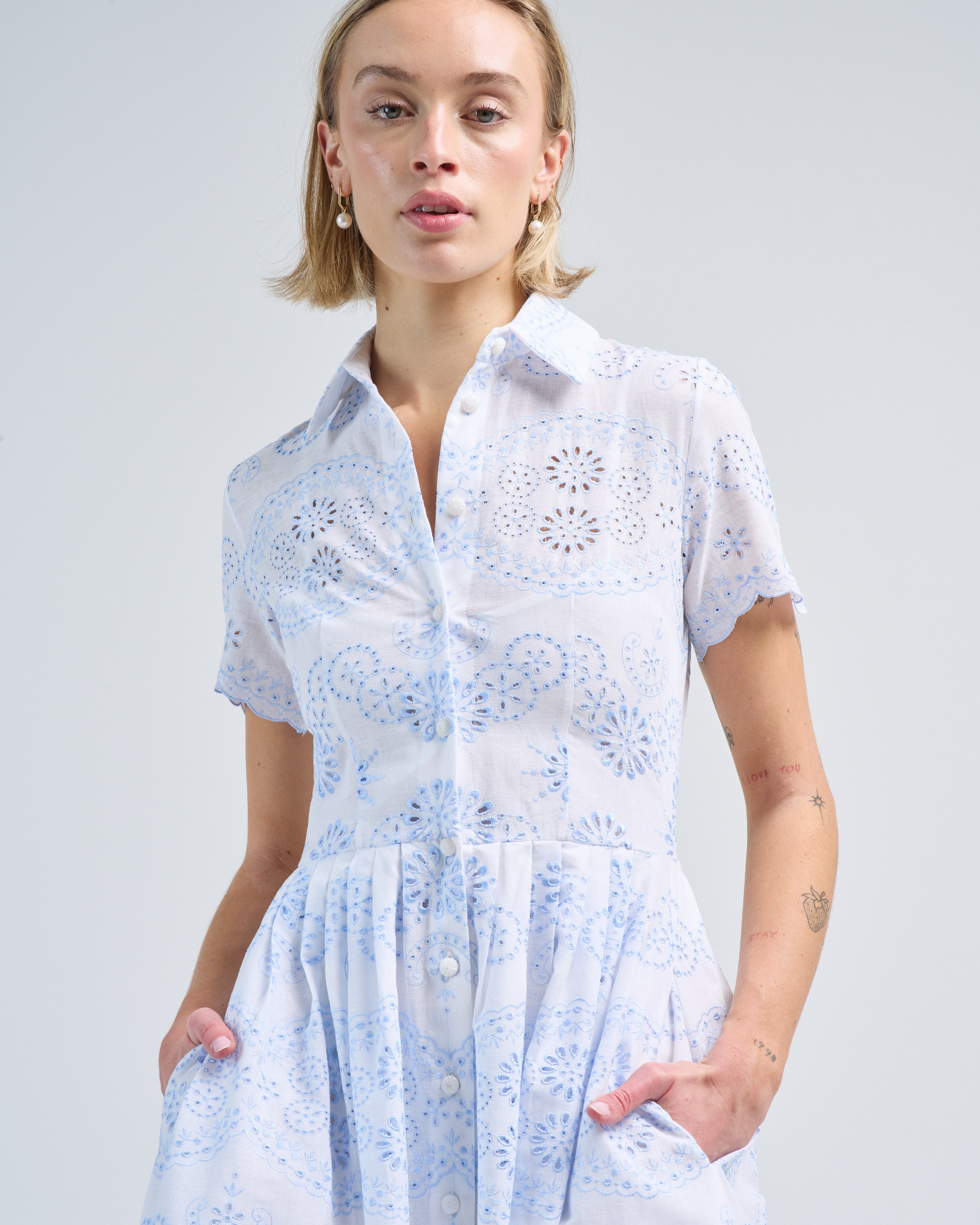 evi grintela shirt dress Discover SS25 Collection Sea Poetry at evigrintela.com Model is wearing Melina Shirtdress