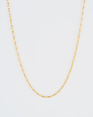 neo 3mm necklace in yellow gold and white diamonds detail