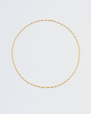 neo 3mm necklace in yellow gold and white diamonds detail
