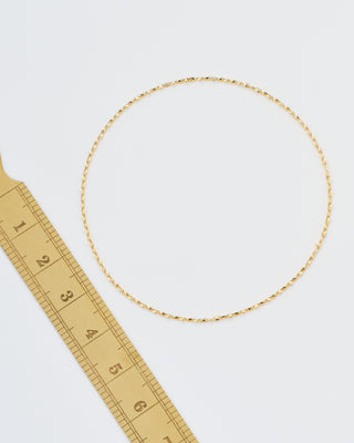 neo 3mm necklace in yellow gold and white diamonds detail