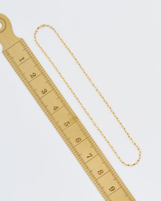 neo 3mm necklace in yellow gold and white diamonds detail