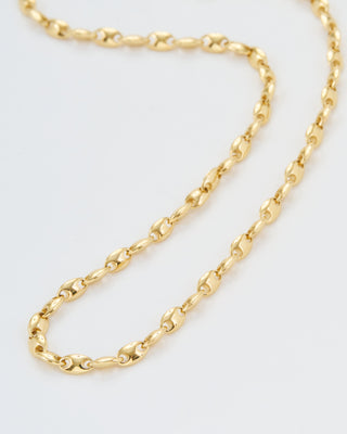 neo 3mm necklace in yellow gold and white diamonds detail