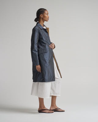 new techno taffeta reversible oversized topper coat