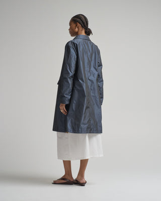 new techno taffeta reversible oversized topper coat