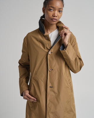 new techno taffeta reversible oversized topper coat
